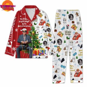 Elton John Music Christmas Pajama Set 1