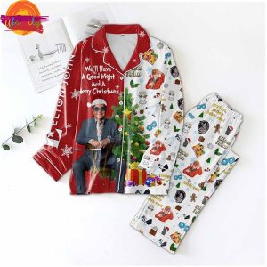 Elton John Music Christmas Pajama Set 2