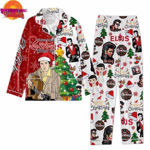 Elvis Presley Music Christmas Pajama Set 2