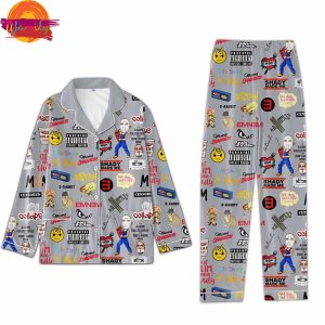 Eminem The Slim Shady Music Grey Pajama Set 1