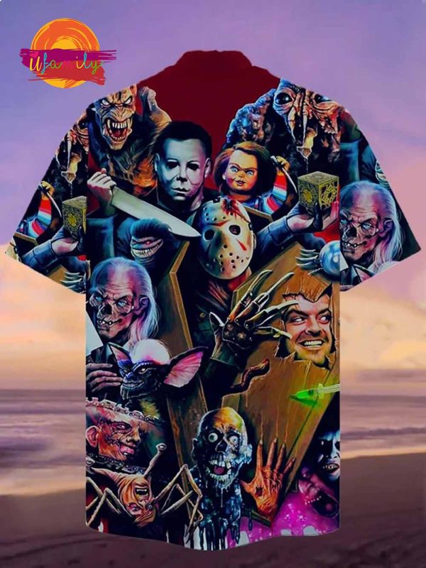 Evil Horror Movie Characters Halloween Hawaiian Shirt