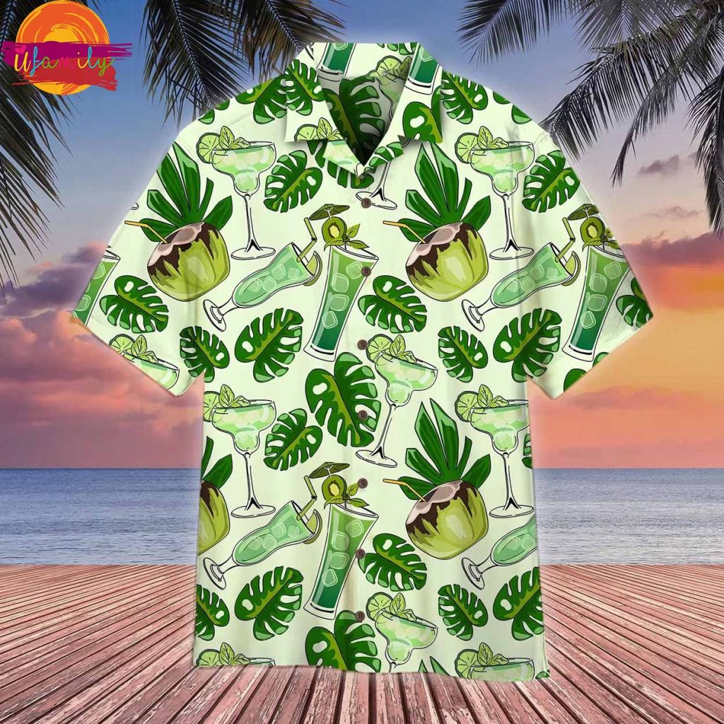 Fresh Cocktails Tropical Trendy Hawaiian Shirt Style