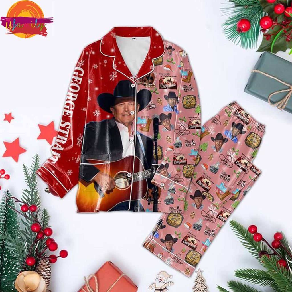 George Strait Music Christmas Pajama Set