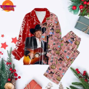 George Strait Music Christmas Pajama Set 1