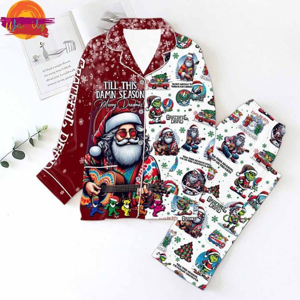 Grateful Dead Grinch Music Christmas Pajama Set