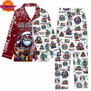 Grateful Dead Grinch Music Christmas Pajama Set