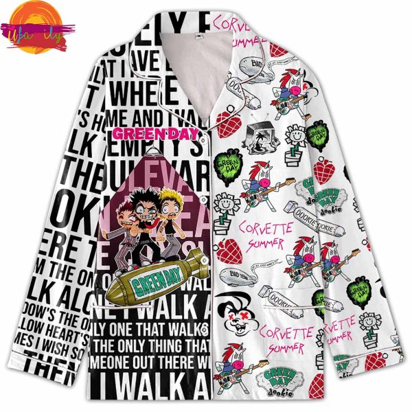 Green Day Band Cute Pajamas Sets Trendy Music