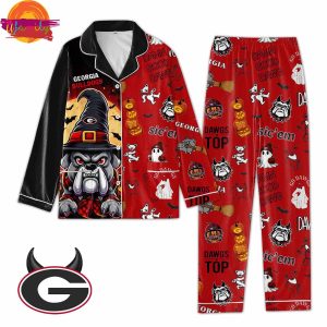 Halloween Georgia Bulldogs Football Family Pajama Set 2