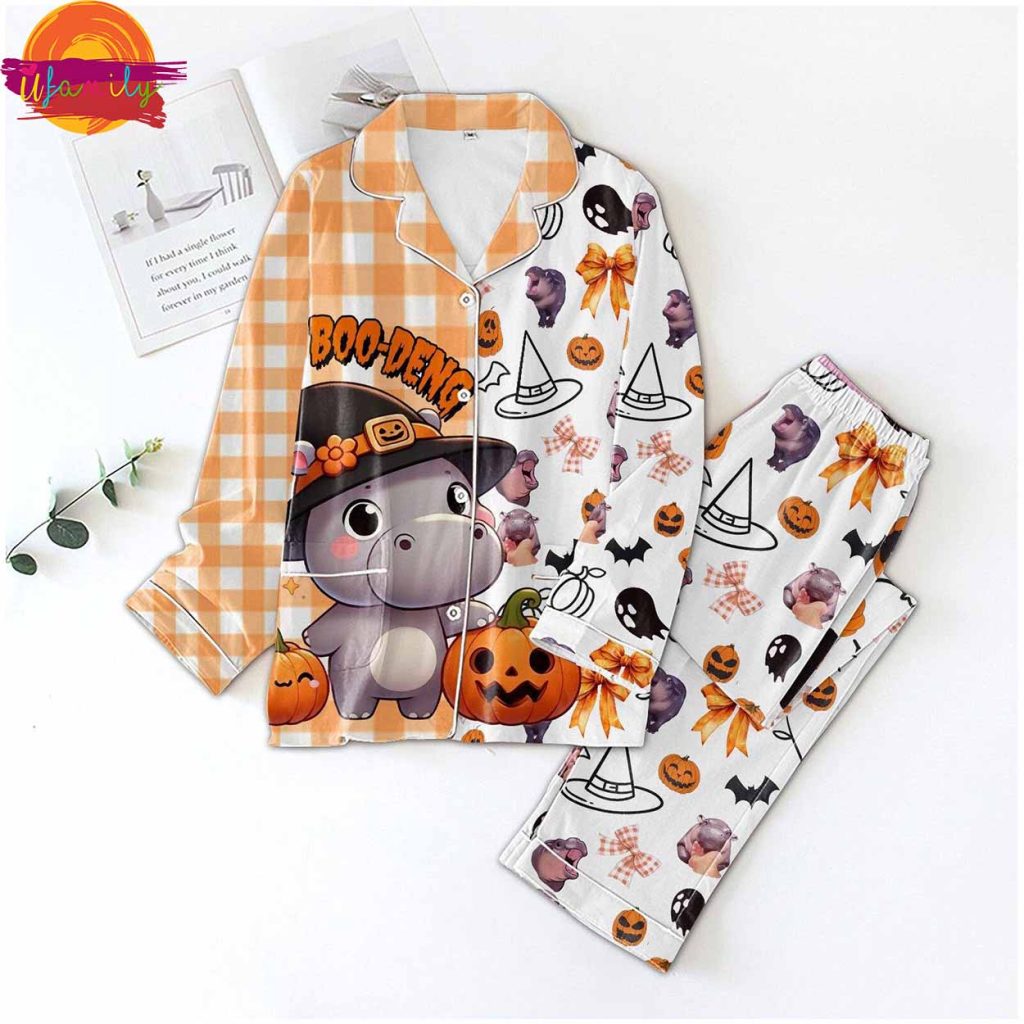 Halloween Moo Deng Family Pajama Set