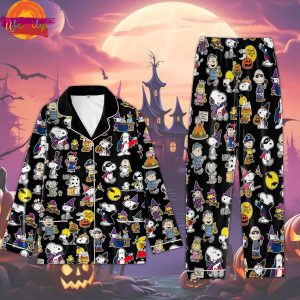 Halloween Snoopy Pattern Pajama Shirt 1