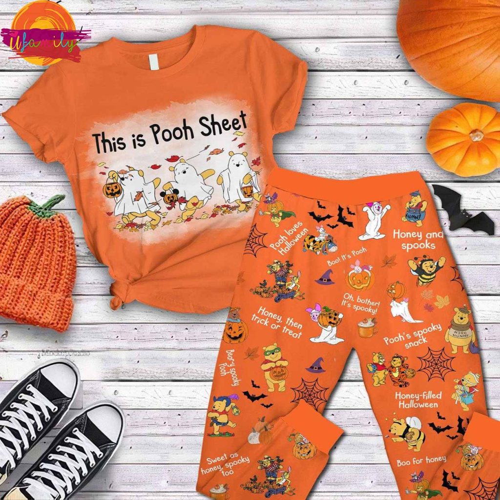 Halloween This Is Pooh Sheet T Shirt Pajama Set