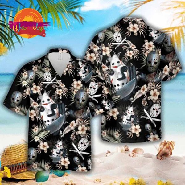 Halloween Tropical Hawaiian Shirt Unique Design Jason voorhees