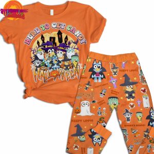 Happy Halloween Bluey T Shirt Pajama Set 2