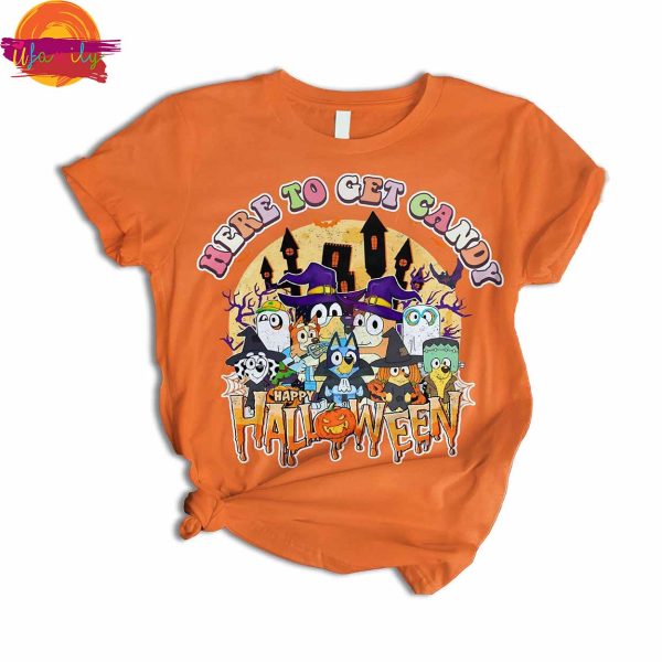 Happy Halloween Bluey T Shirt Pajama Set