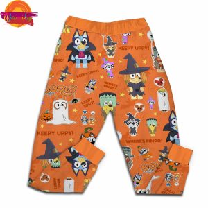 Happy Halloween Bluey T Shirt Pajama Set 4