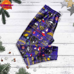 Have A Glory Christmas With Baltimore Ravens T Shirt Pajamas Set 3