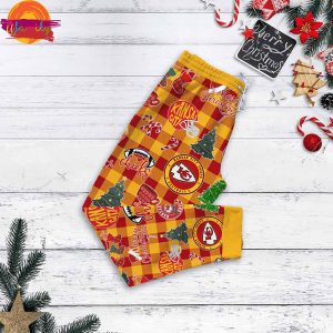 Have A Merry Kansas City Chiefs Christmas T Shirt Pajama Set 3