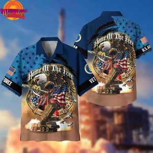 Home Of The Free Because Of The Brave American Veteran Hawaiian Shirt 1