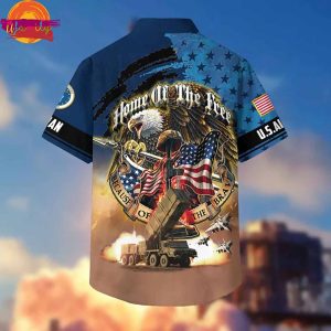 Home Of The Free Because Of The Brave American Veteran Hawaiian Shirt 2