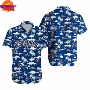 Houston Astros Blue Palm Paradise Hawaiian Shirt