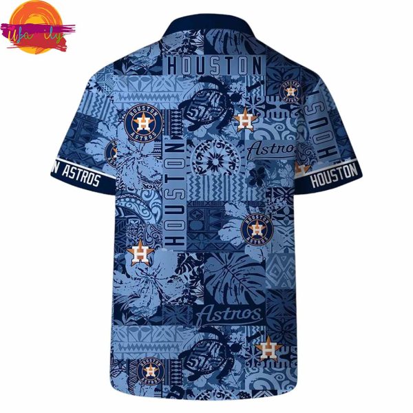 Houston Astros Blue Wave Patch Hawaiian Shirt Style