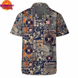 Houston Astros Heritage Patch Hawaiian Shirt Style 3