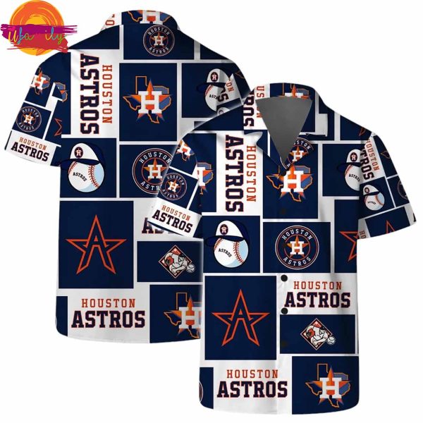 Houston Astros Iconic Grid Hawaiian Shirt Style