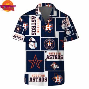 Houston Astros Iconic Grid Hawaiian Shirt Style 3