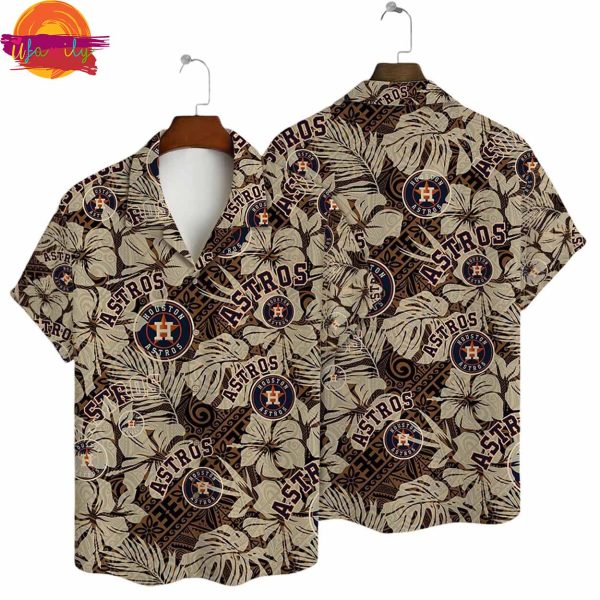 Houston Astros Palm Leaf Elegance Hawaiian Shirt Style