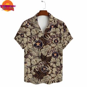 Houston Astros Palm Leaf Elegance Hawaiian Shirt Style 3