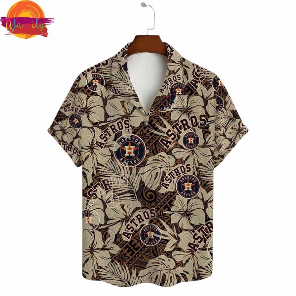 Houston Astros Palm Leaf Elegance Hawaiian Shirt Style