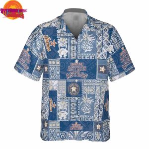 Houston Astros Patchwork Paradise Hawaiian Shirt 3