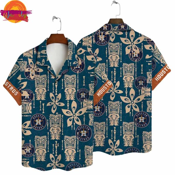 Houston Astros Tiki Totem Hawaiian Shirt Style