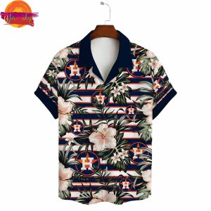 Houston Astros Tropical Stripes Hawaiian Shirt Style 3