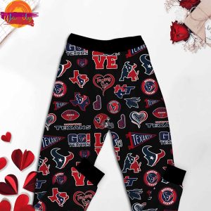 I Love My Houston Texans Black Pajama Set 3