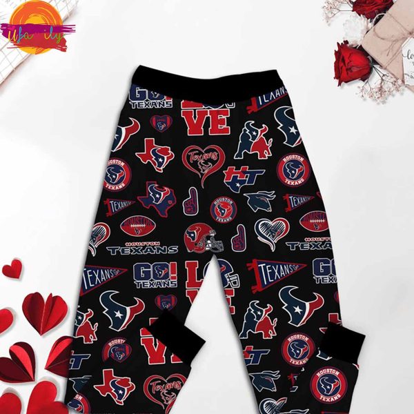 I Love My Houston Texans Black Pajama Set