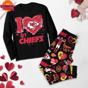 I Love My Kansas City Chiefs Long Sleeve Pajama Set 1