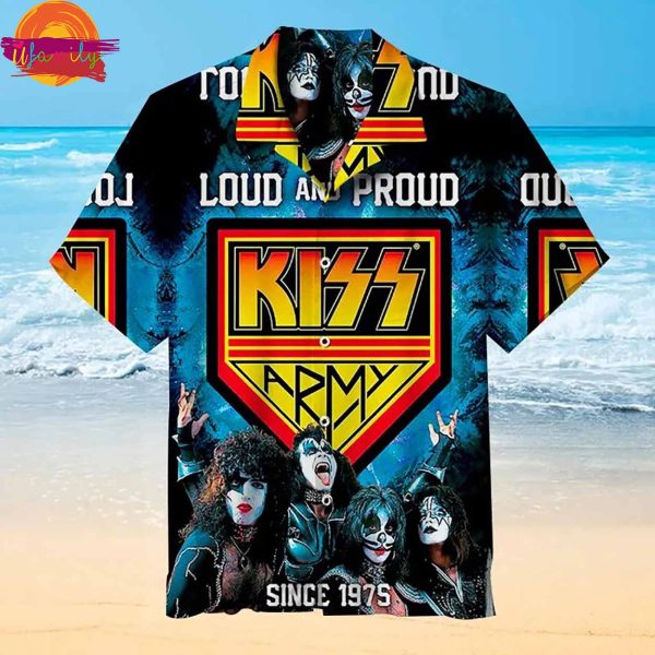 I Love Rock Music Kiss Hawaiian Shirt