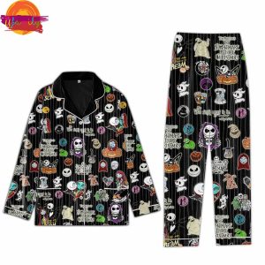 Jack Skellington Pattern Family Pajama Set 1