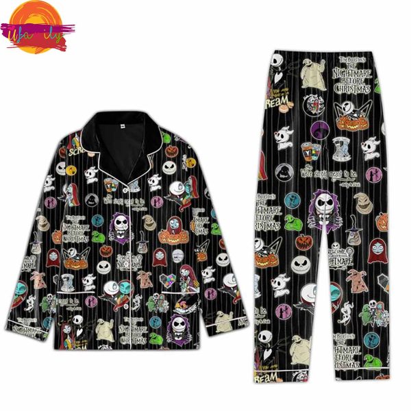 Jack Skellington Pattern Family Pajama Set