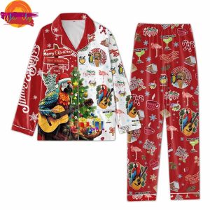 Jimmy Buffett Music Christmas Pajama Set For Fans