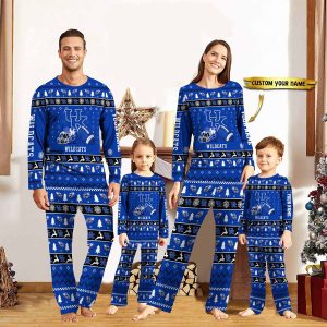 Kentucky Wildcats NFL Team Christmas Personalized Long Sleeve Pajamas Set 1