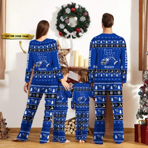 Kentucky Wildcats NFL Team Christmas Personalized Long Sleeve Pajamas Set