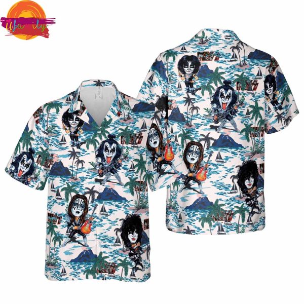 Kiss Band Chibi Rock Band Hawaiian Shirt