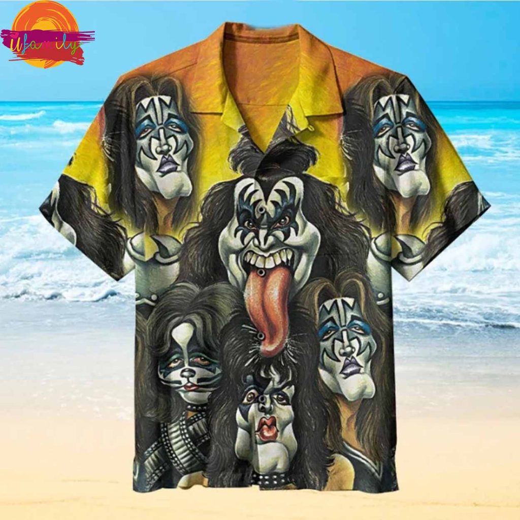 Kiss Band Pictures Hawaiian Shirt Style