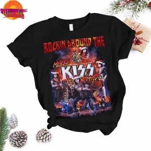 Kiss Merry Christmas T Shirt Pajama Set 2