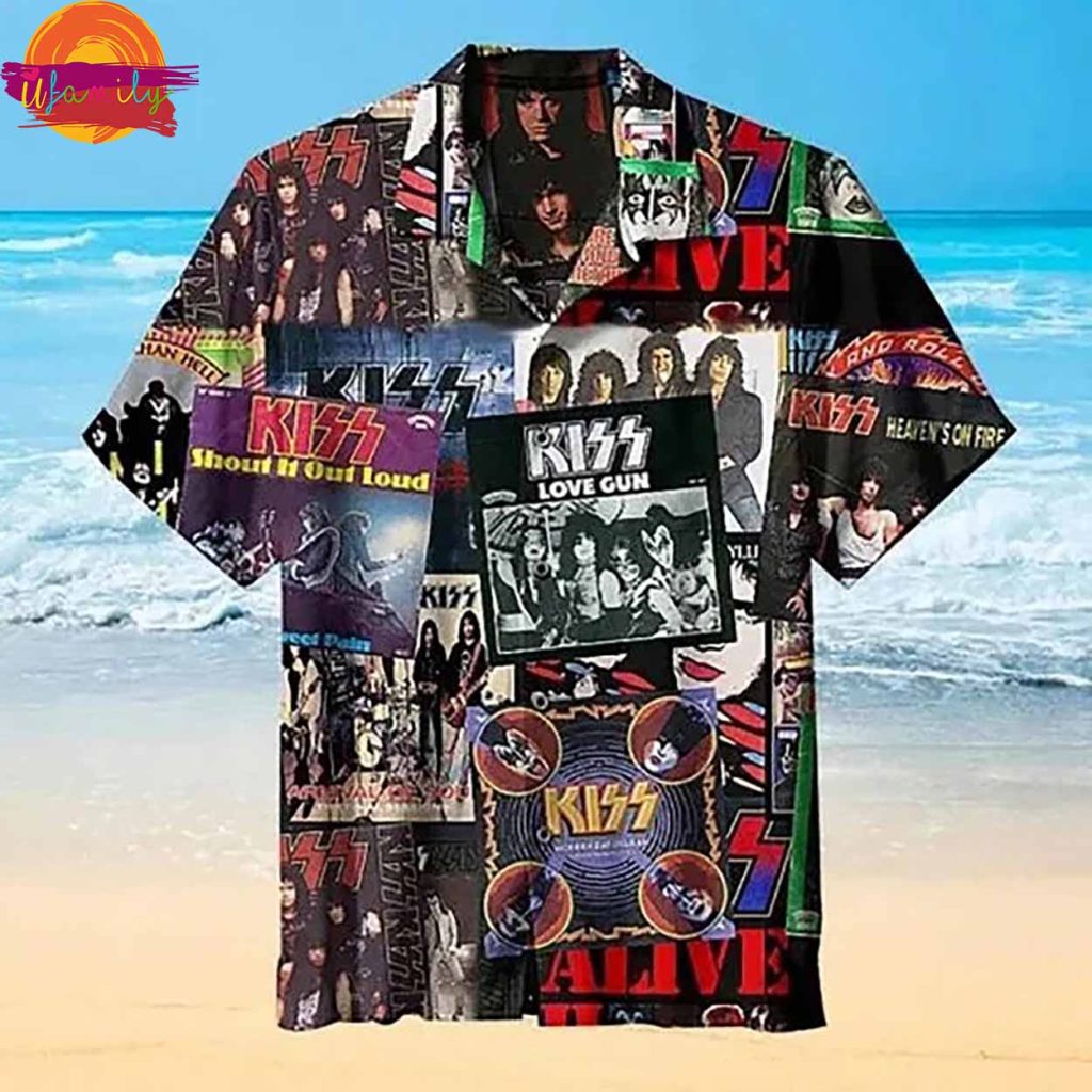 Kiss Rock Band Graphic Print Hawaiian Shirt Style