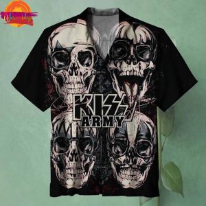 Kiss Skull Army Hawaiian Shirt