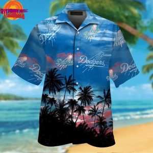 Los Angeles Dodgers Blue Sunset Hawaiian Shirt