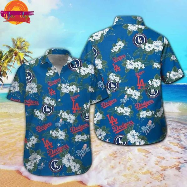 Los Angeles Dodgers Hibiscus Hawaiian Shirt Style